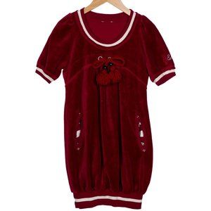 Monnalisa Girl Short Sleeve Velour Dress Size 9